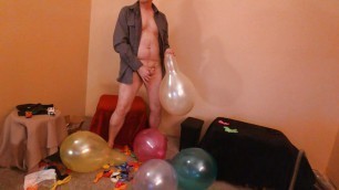 94) Step Pop 12" Balloons and Cum on Q24 - Balloonbanger