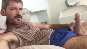 Hot Daddy Wanks Thick Cock