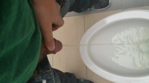 Pissing in a Toilet at Work