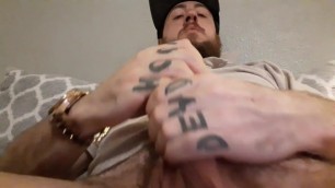Daddy Strokes Cock with two Hands