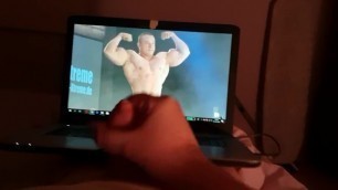 Masturbate and Cum to Huge Bodybuilder Biceps Muscle Jerk off