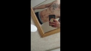 Straight Ripped Tattooed College Frat Boy Blake Jerks off 2
