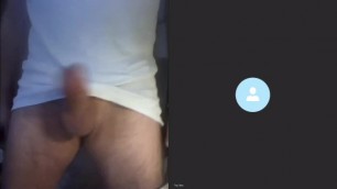 Patrick Hoffman in my Grey Underwear Stroking, Smoking Skype Buddy.