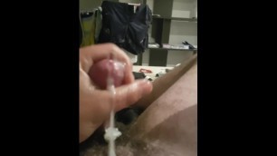 Sexy Cumshot with Cut Cock