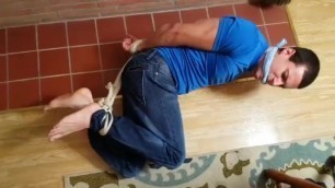 Brendan Barefoot Hogtied