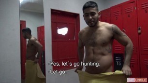 Tattooed Hunk Latino Fucked  In Gym Shower