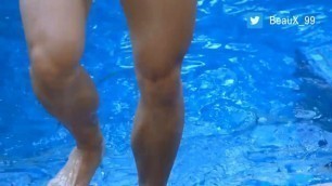 Asian Man Swim Naked