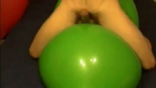Big Green Balloon Riding Humping Cum 6 Sexy Anal