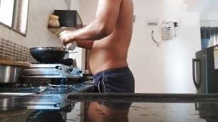 Handjob gay kitchen sex boy good morning