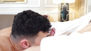 GayRoom Slow Hotel Massage Gets Slippery With Two Hunks
