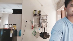 Gay sex blowjob hot kitchen cleaning